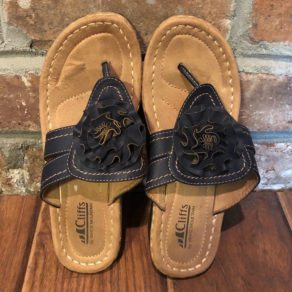 Adorable Navy Thong Sandals